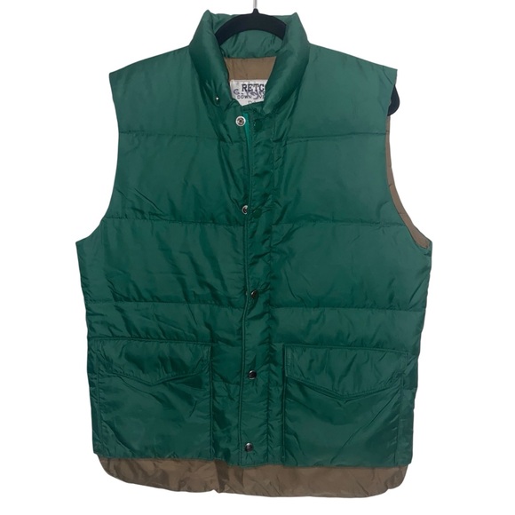 Vintage Other - Vintage Retco Vest Mens Medium Goose Down Puffer Zip Snap Gorpcore Outdoor
